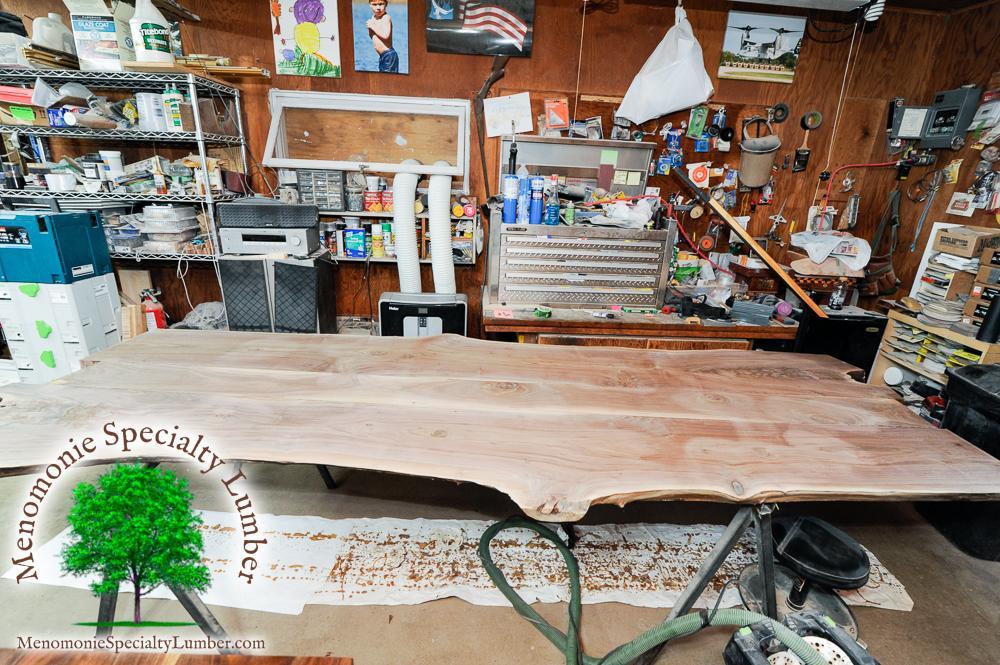 Unfinished 4' x 8' Black Walnut Live Edge Dining Table Top 
